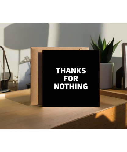 Thanks for nothing
