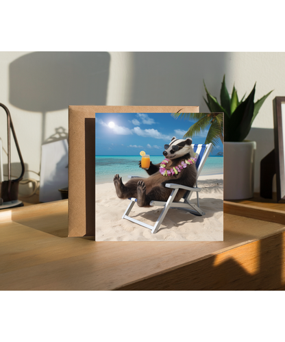 Badger on the beach