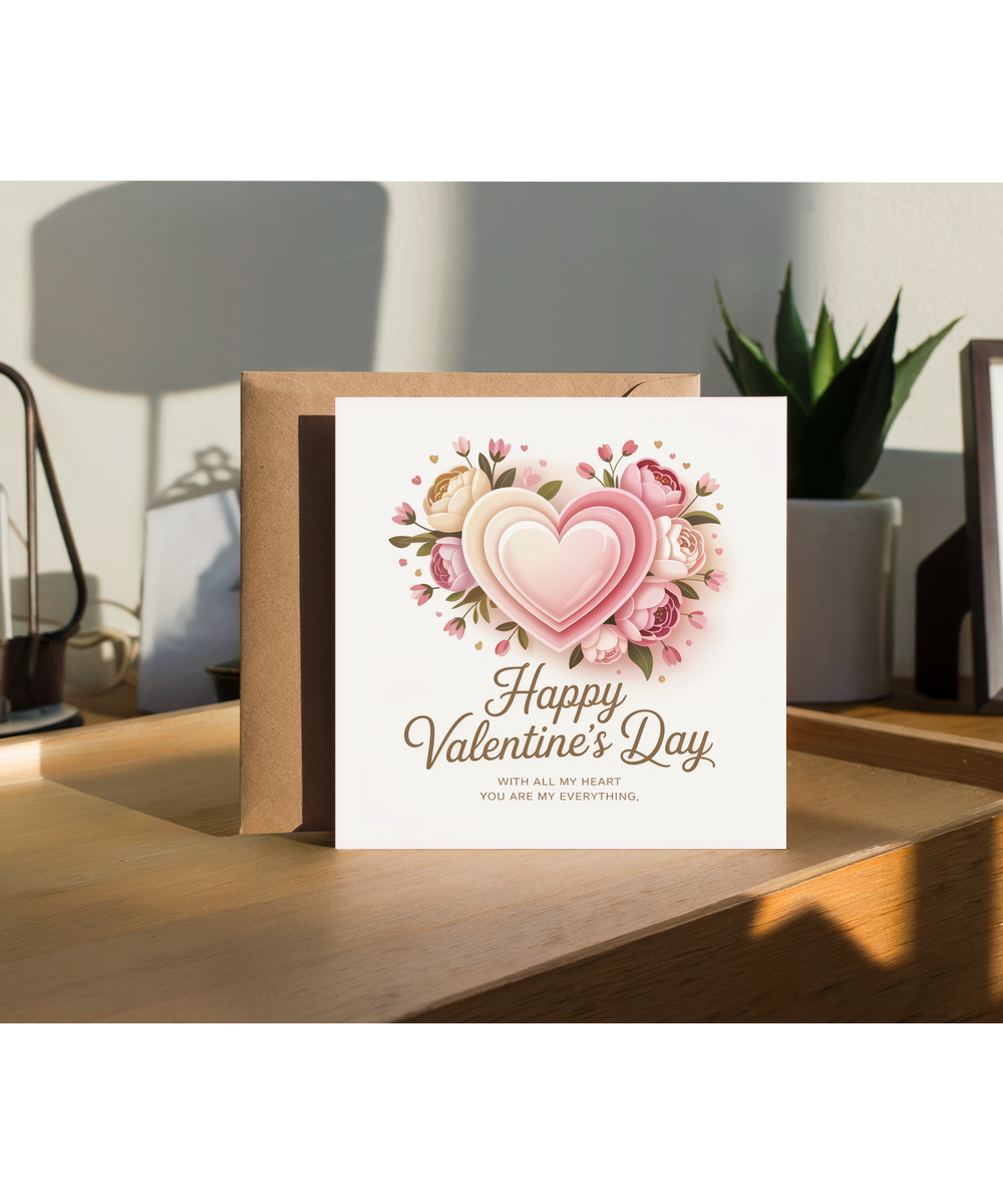 Happy Valentine's Day, with all my heart you are my everything
