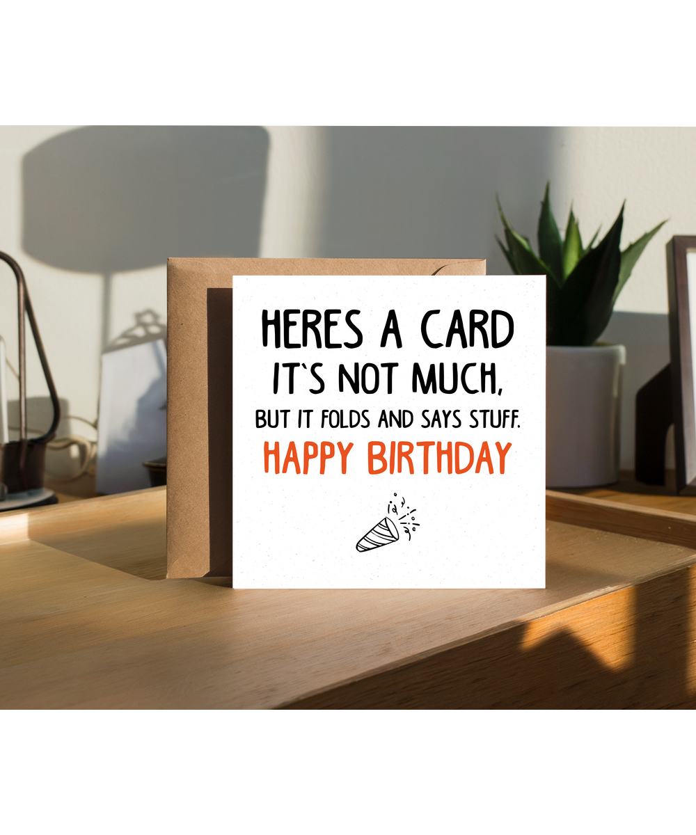 Rude Joke Birthday Card Its Not Much But it Says Stuff