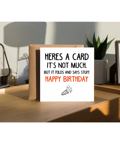Rude Joke Birthday Card Its Not Much But it Says Stuff