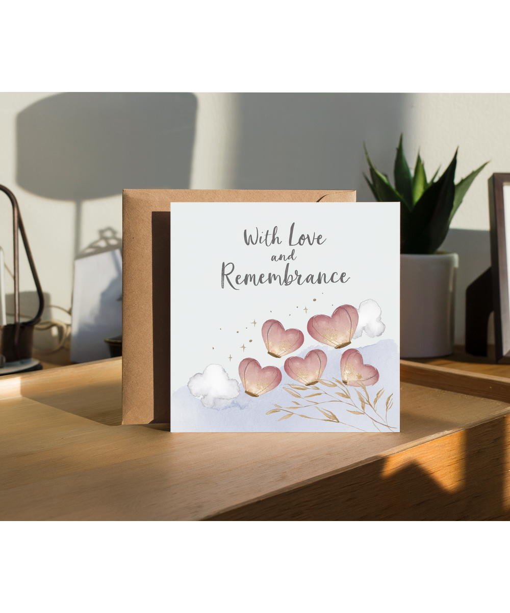 With Love and Remembrance Card in Loving Memory of Loved Ones