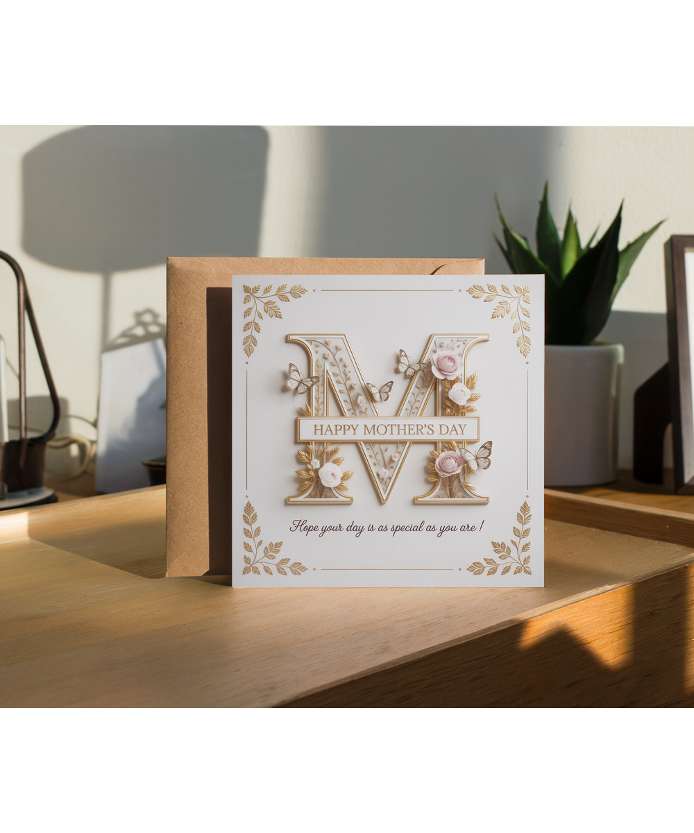 Happy Mother's Day fake 3D effect, hope your day is as special as you are