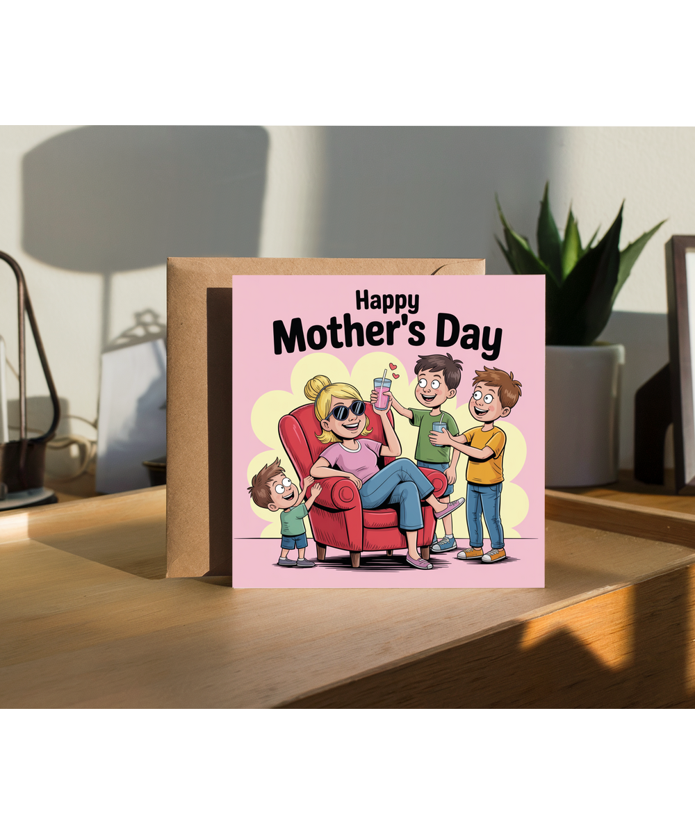 Happy Mothers Day Card for a Fabulous Boy Mum from Sons