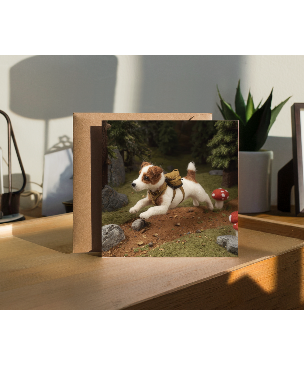 2D felt style Jack Russel explorer