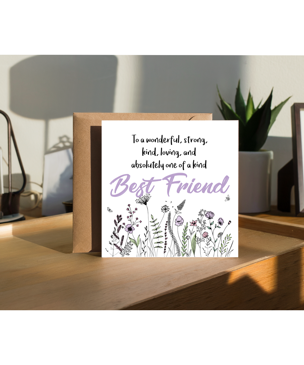 Birthday Card Special Message for a Wonderful Best Friend