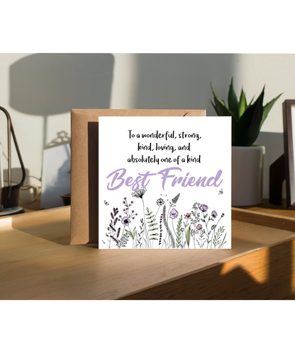 Birthday Card Special Message for a Wonderful Best Friend