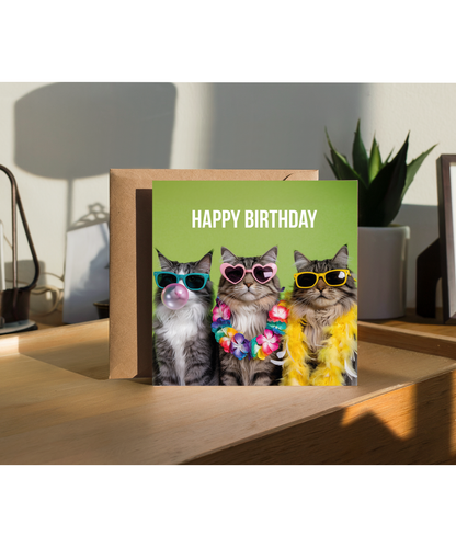 Happy Birthday Party Cats
