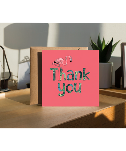 Thank You Flamingo Card