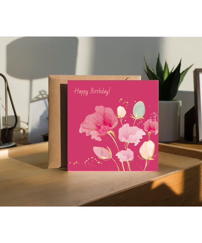 Elegant Floral Birthday Card for Partner Wife Mum Grandma