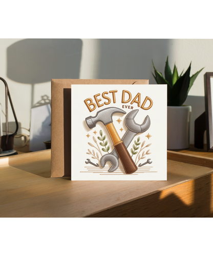Embroidered style best dad ever tools