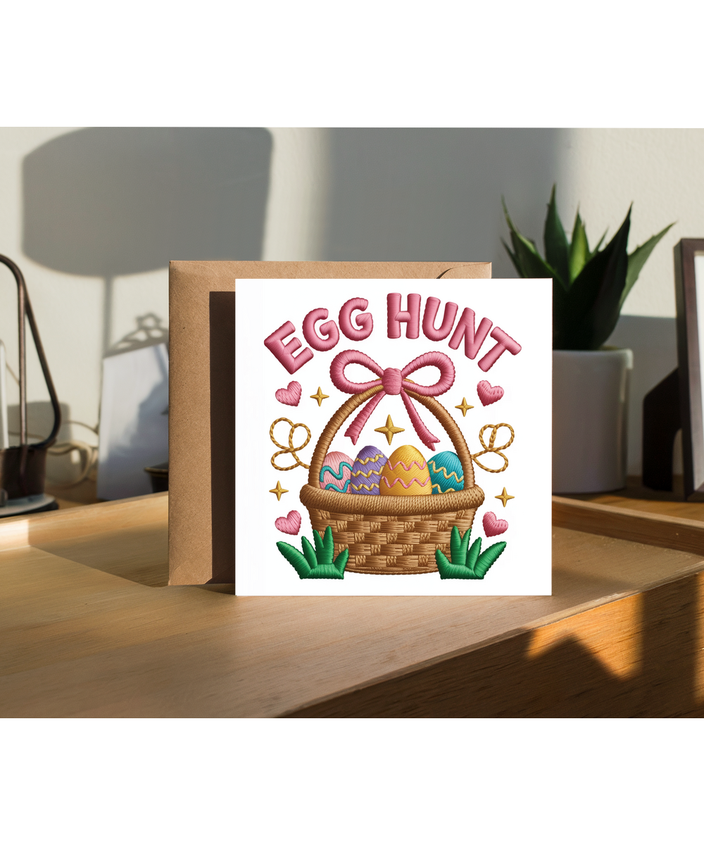 Embroidered style easter egg hunt