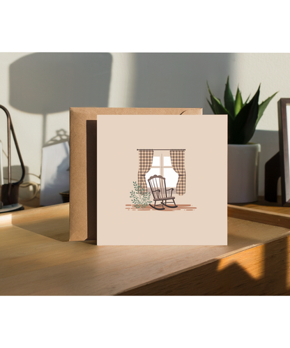 Happy Birthday Card Rocking Chair vintage