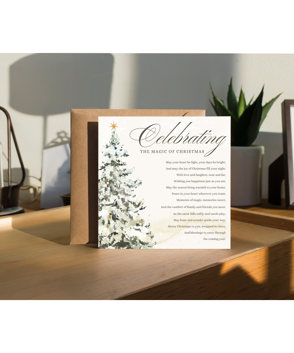 Celebrating the magic of Christmas, touching verse