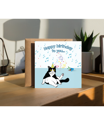 square Happy birthday naughty cat