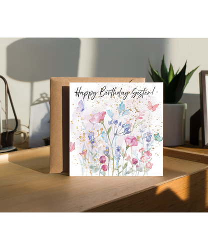 Butterfly happy birthday sister