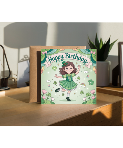 Childrens Birthday Card Little Irish Dancer for Daughter