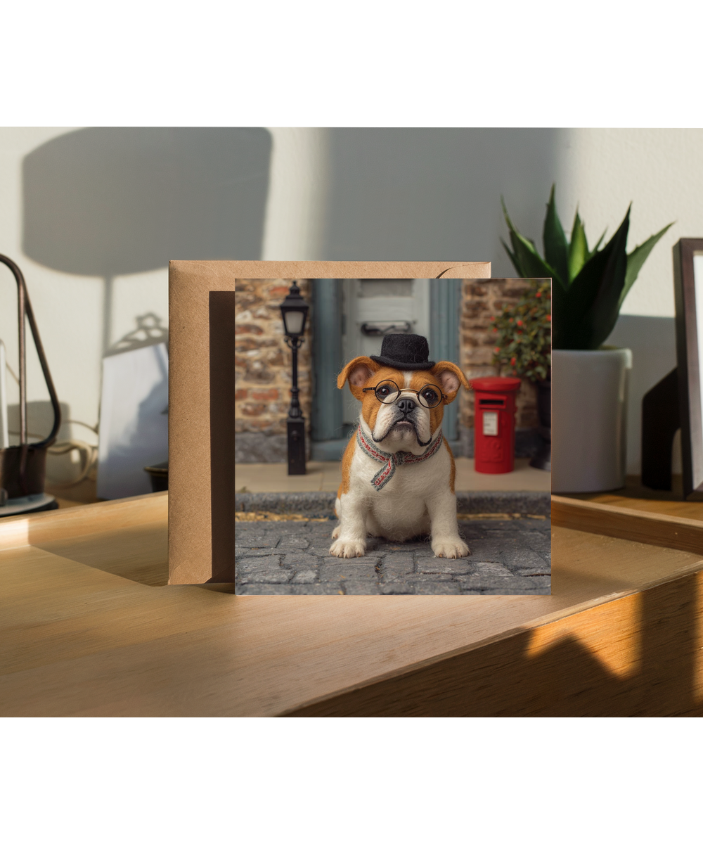 2D felt style british bulldog