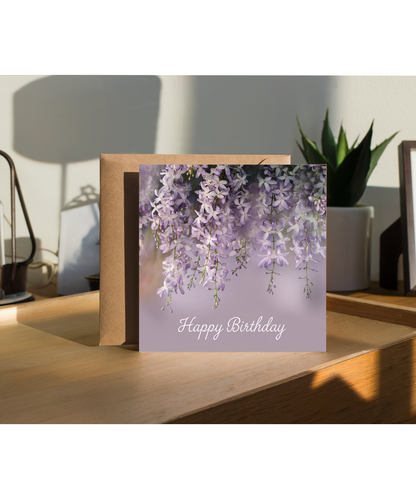 Happy Birthday Card For her Lilac wisteria for Grandma