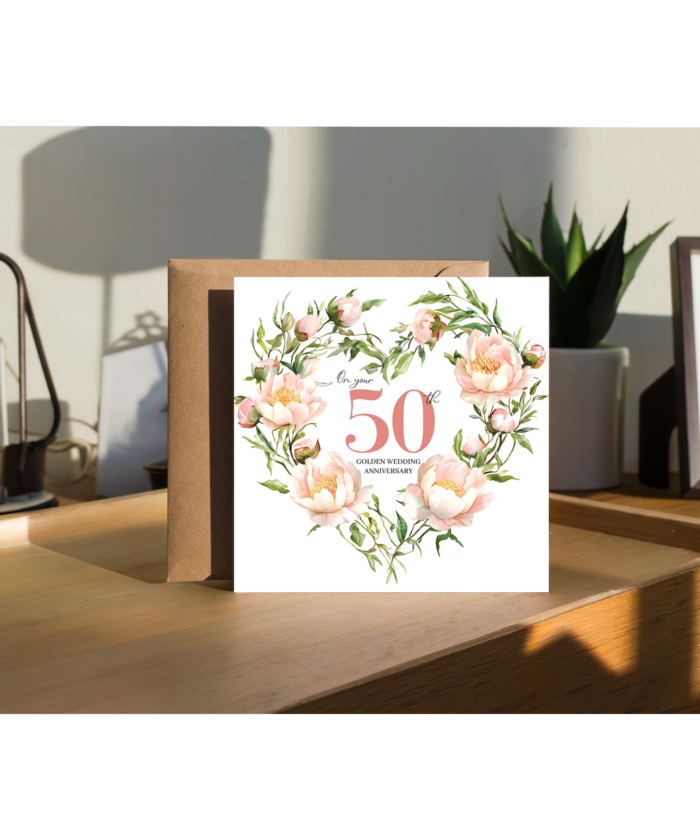 On your 50th golden wedding anniversary