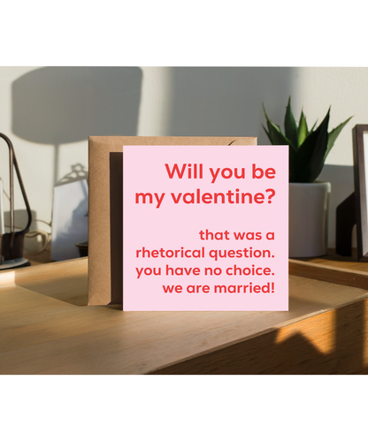 Will you be my valentine