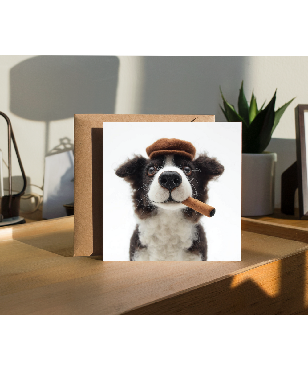 2D Felt style yorkshire border collie