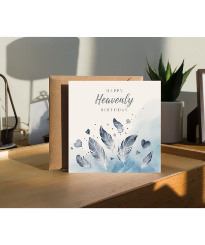 Happy Heavenly Birthday Card for Loved Ones Place of Rest
