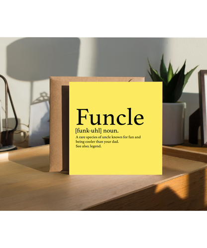 Funny Birthday Card for Uncle Definition of Funcle