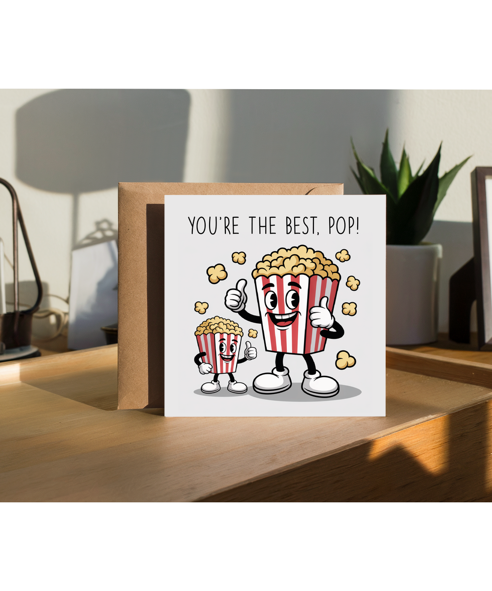 Happy Birthday Fathers Day Card for Dad Youre the Best Pop