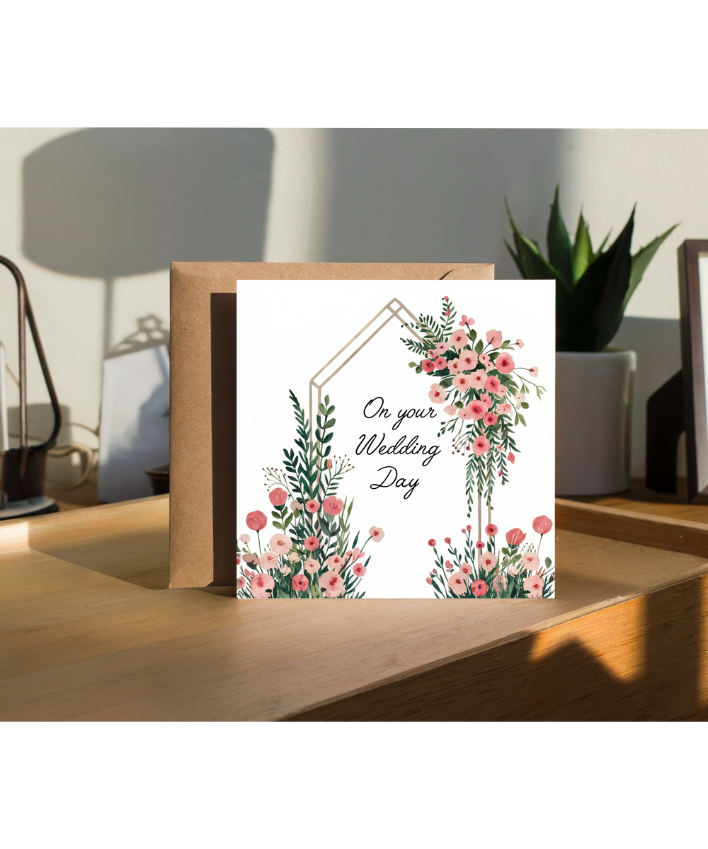 To the Bride and Groom Card on Your Wedding Day