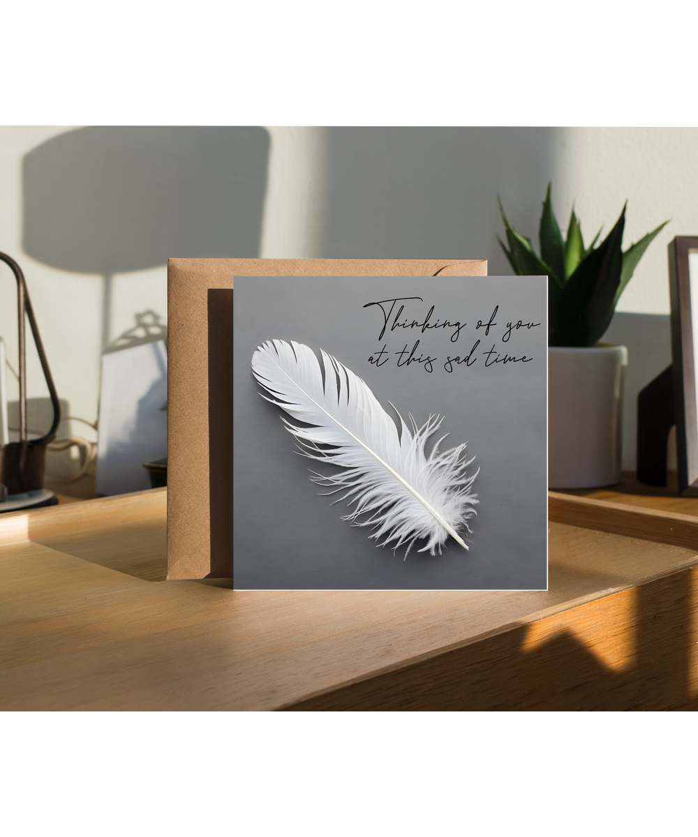 Sympathy feather thinking of you
