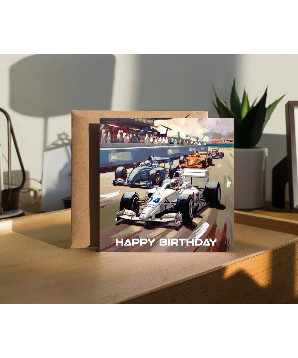 car racing Happy Birthday