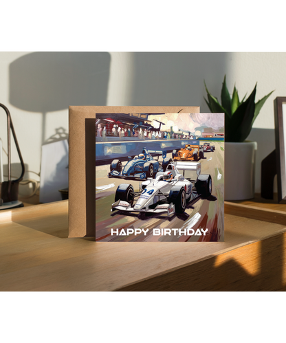car racing Happy Birthday