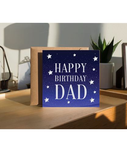 Navy and Gold happy birthday Dad