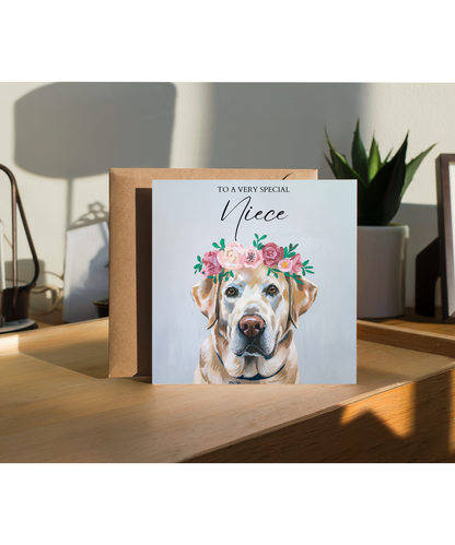Flower crown dog to a very special Niece