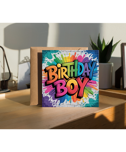 Graffiti Street Art Happy Birthday Card for Men Boys Brother Son Grandson Nephew