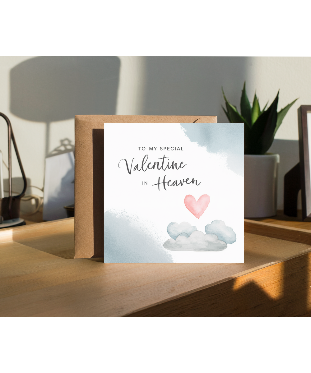 To My Special Valentine in Heaven Memorial Card for Loved Ones