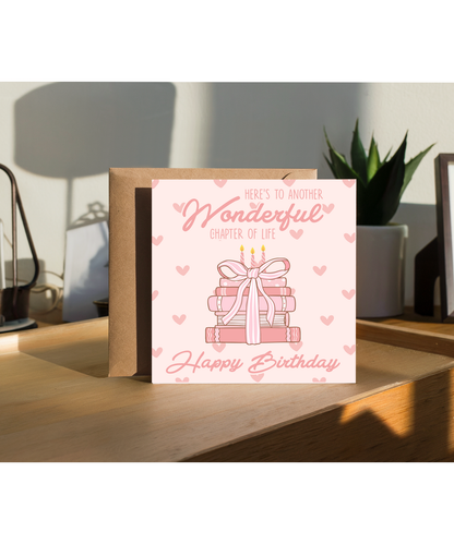 Happy Birthday Card Here's to another wonderful chapter