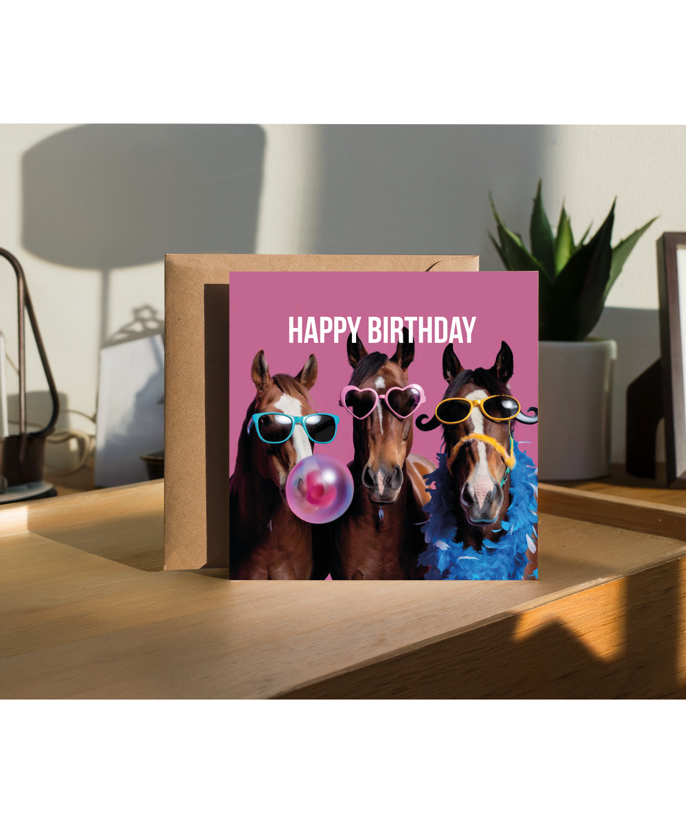 Happy Birthday Party Horses