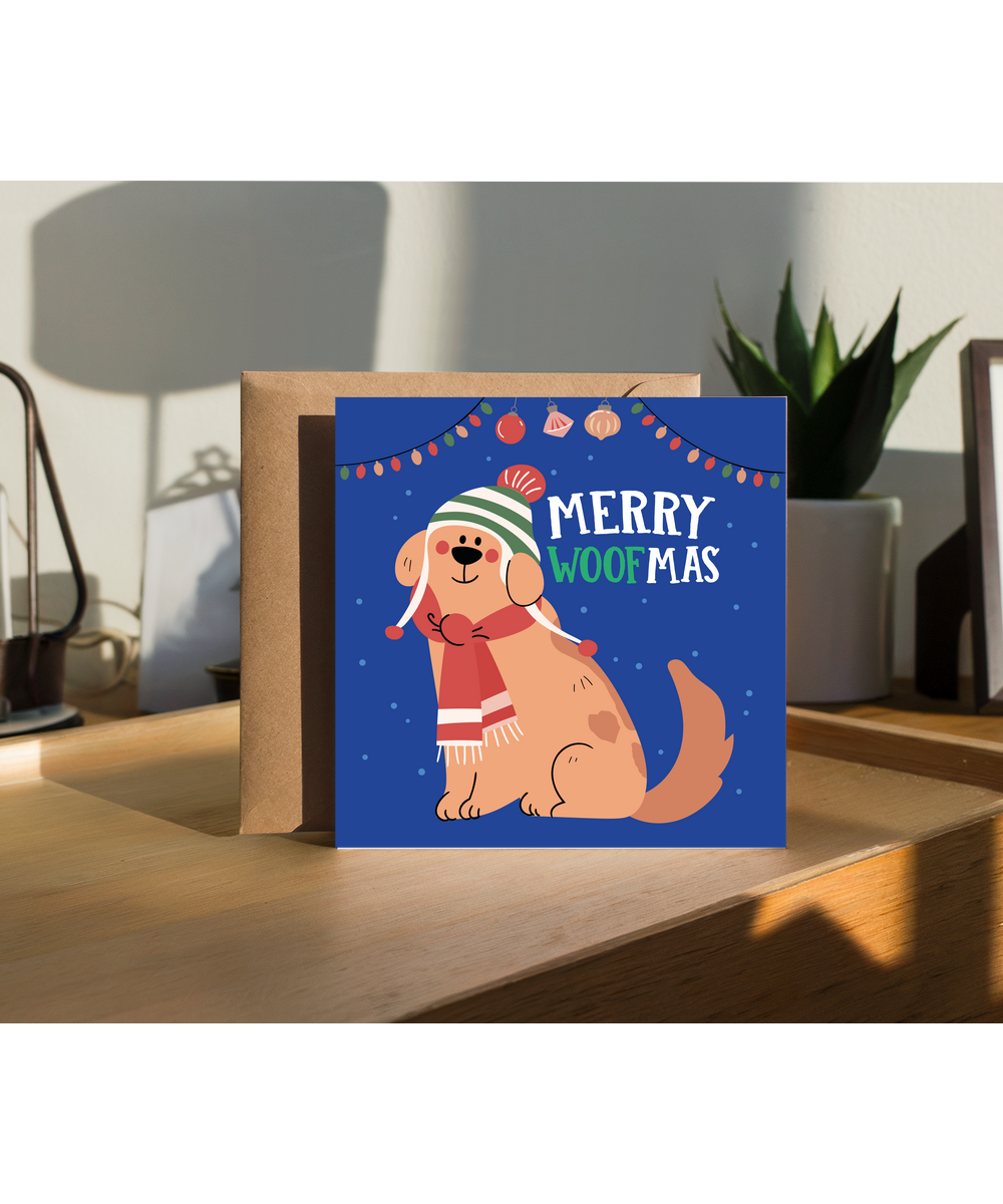 Christmas Card for a Dog Lover Merry Woofmas
