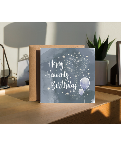 Happy Heavenly Birthday Anniversary Card for a Loved One in Heaven