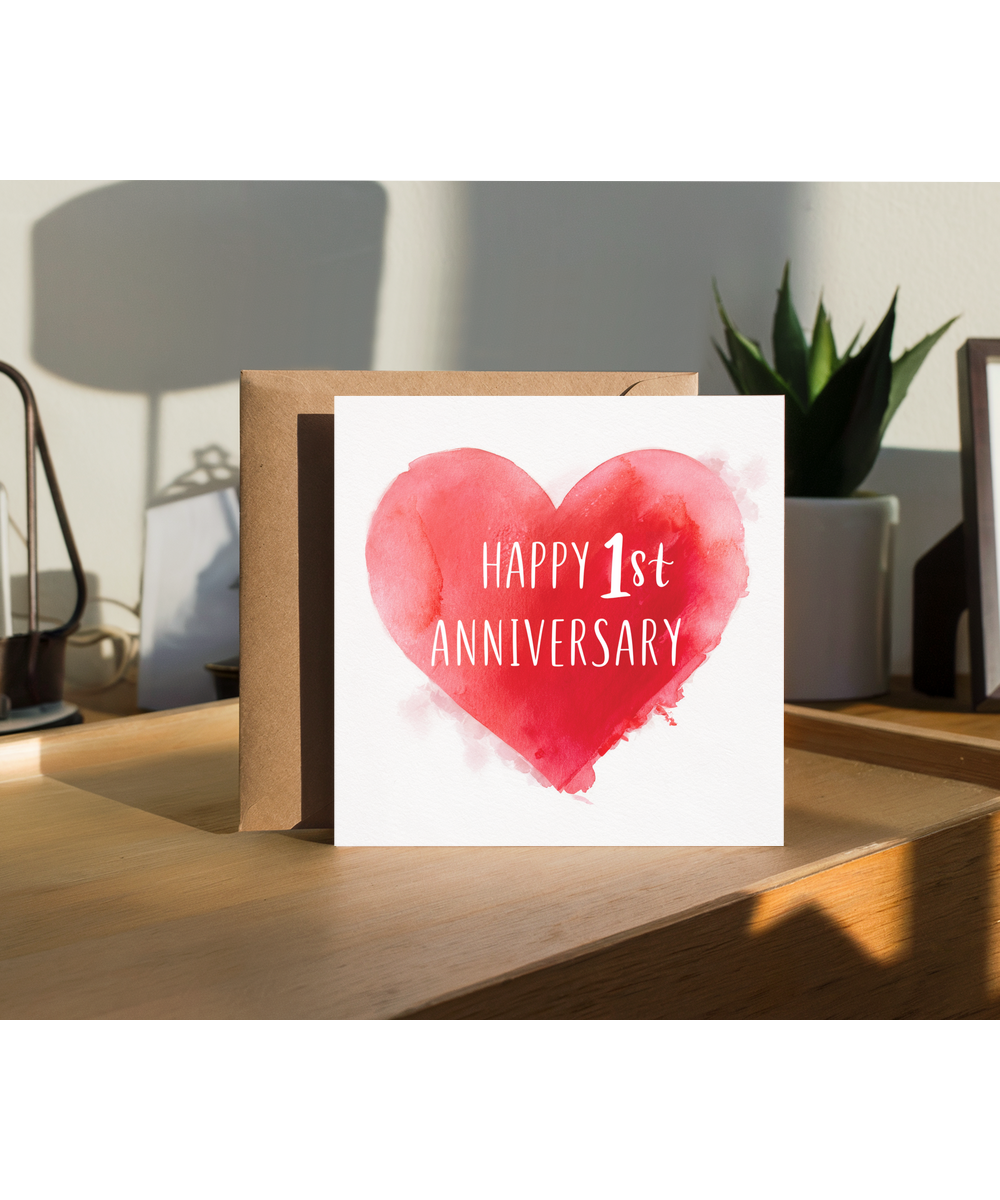 Happy 1st Anniversary waterside heart