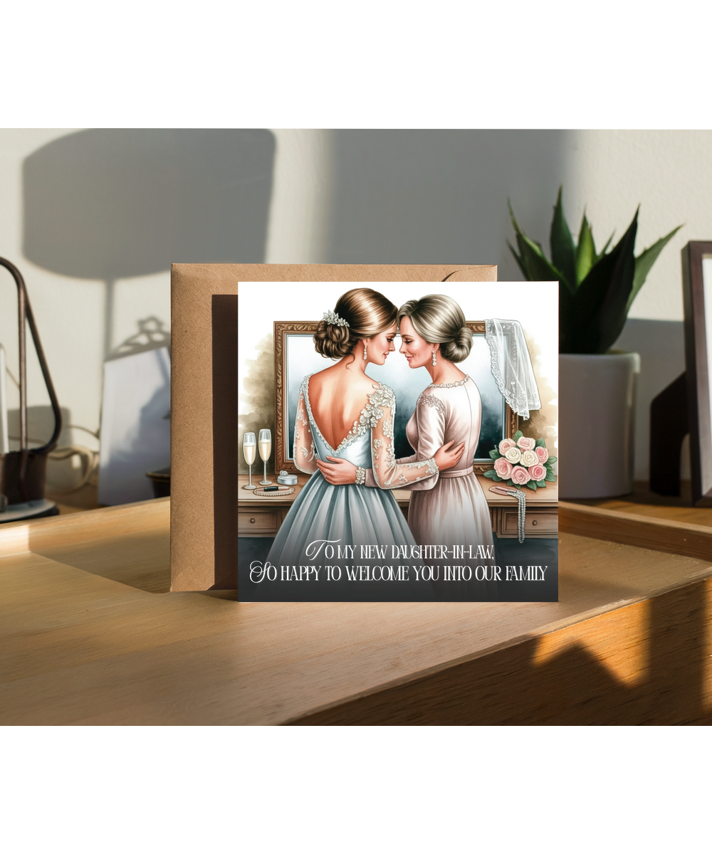 To my new daughter-in-law, so happy to welcome you into our family