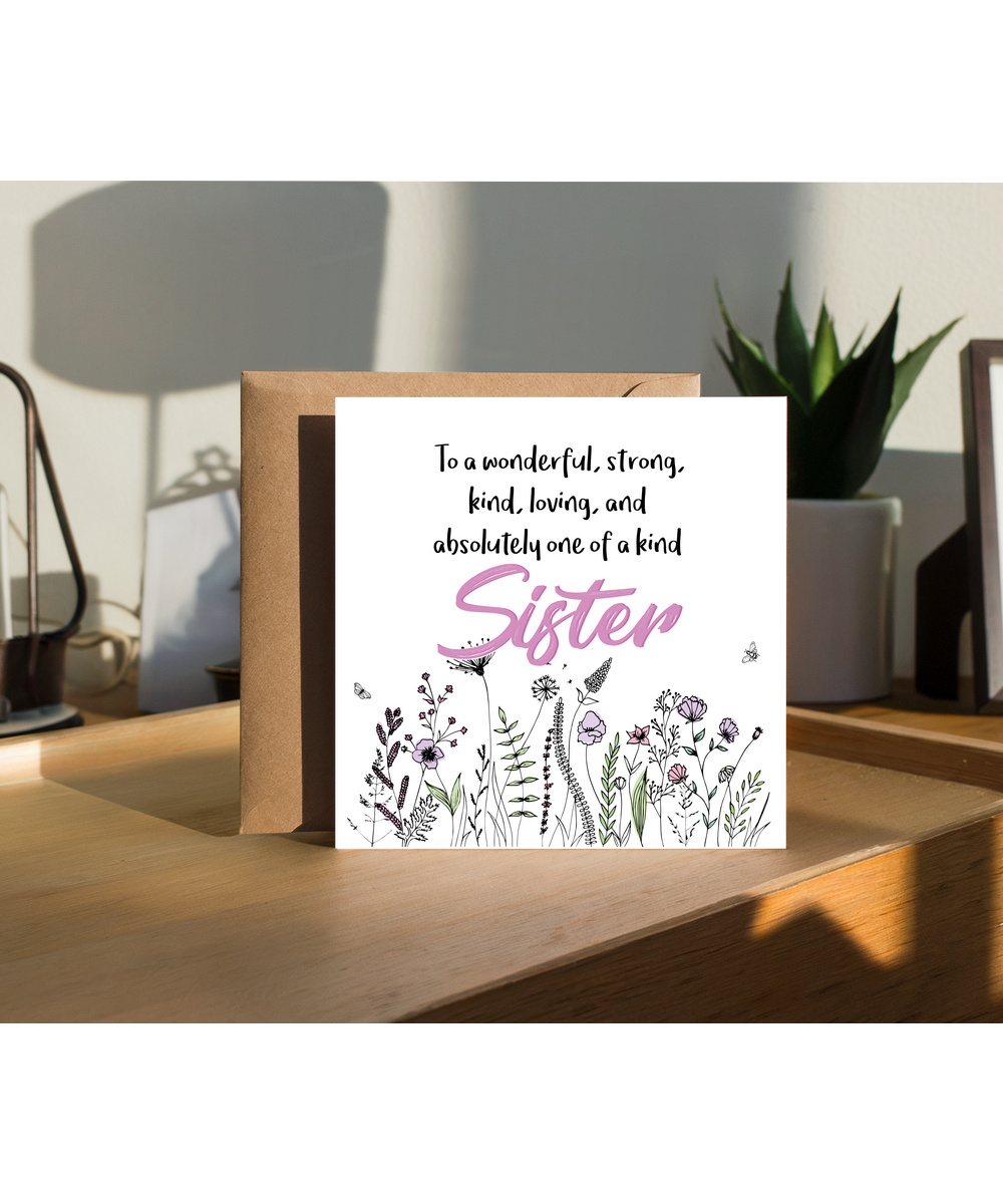 Birthday Card Special Message for a Wonderful Sister