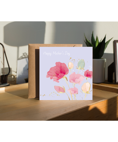 Elegant Floral Mothers Day Card for Mum Step Mum Nan Nana Grandma