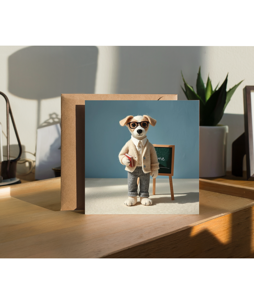 2D felt style dog teacher