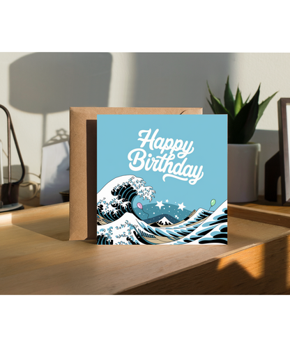 Happy Birthday Card The Great Wave Kanagawa