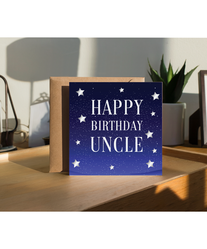 Navy and Gold happy birthday Uncle