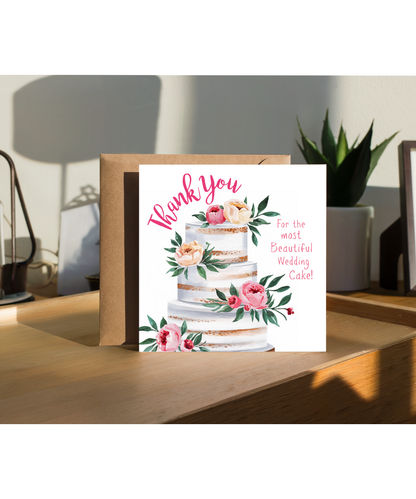 Wedding Caterer Thank You Card for the Most Beautiful Cake