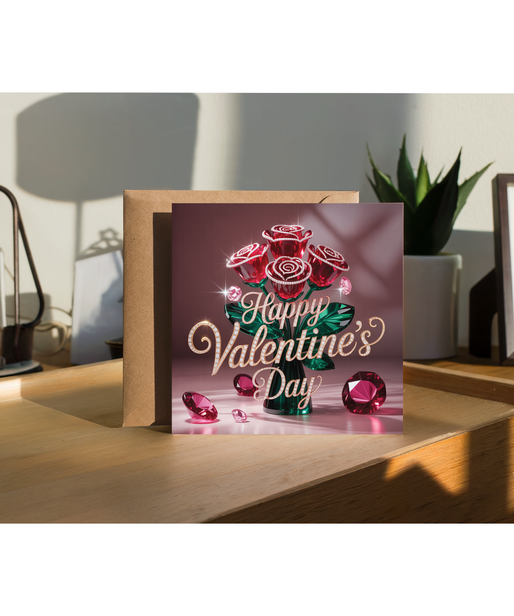 Happy Valentine's day Glass roses